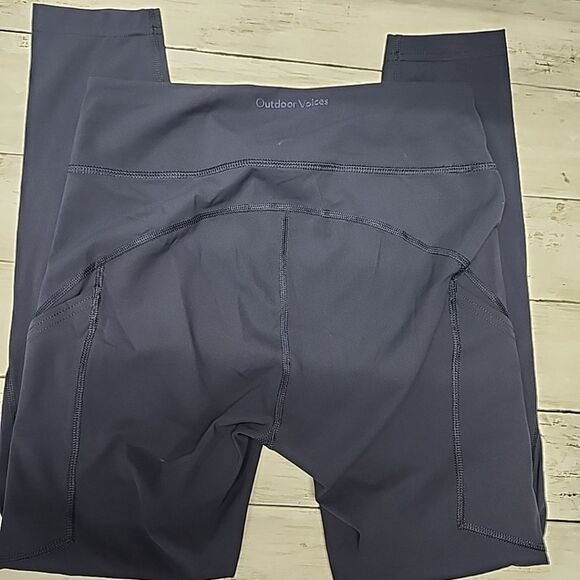 Outdoor Voices Warmup 7/8 Length High Rise Midnight Blue Leggings Size M - Picture 9 of 15